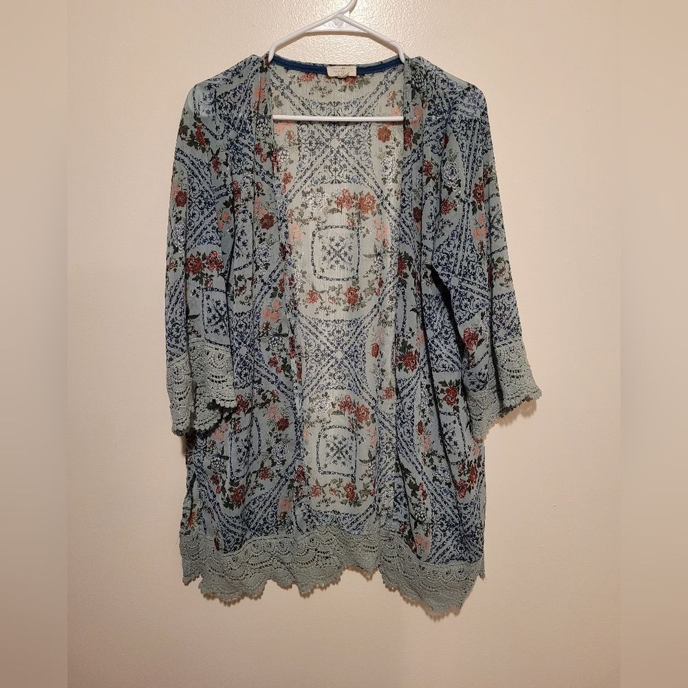Mason & Belle‎ Floral Open Front Kimono